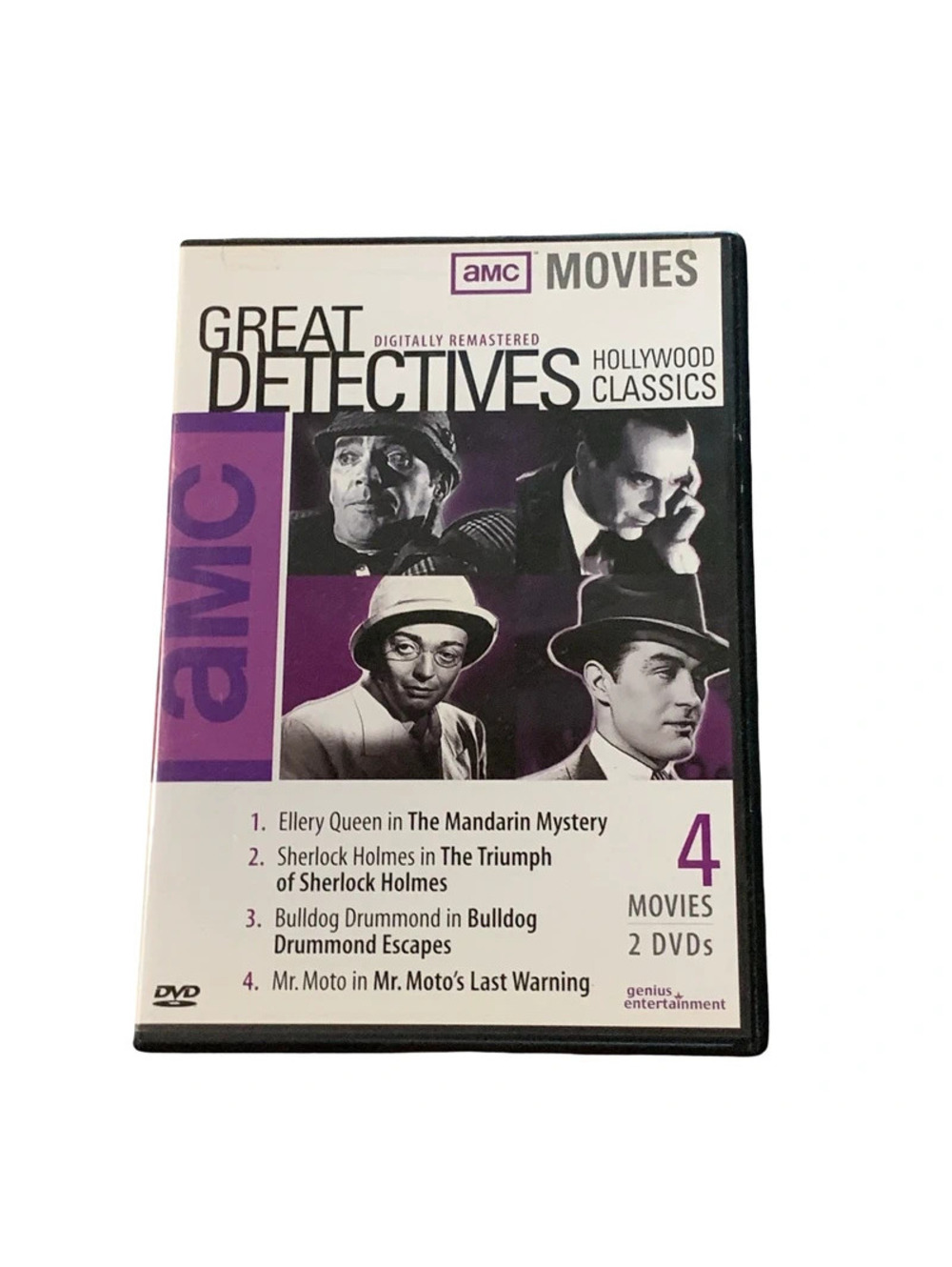 Great Detectives Hollywood Classics DVD 2-Disc Set 4 Films Mystery Crime